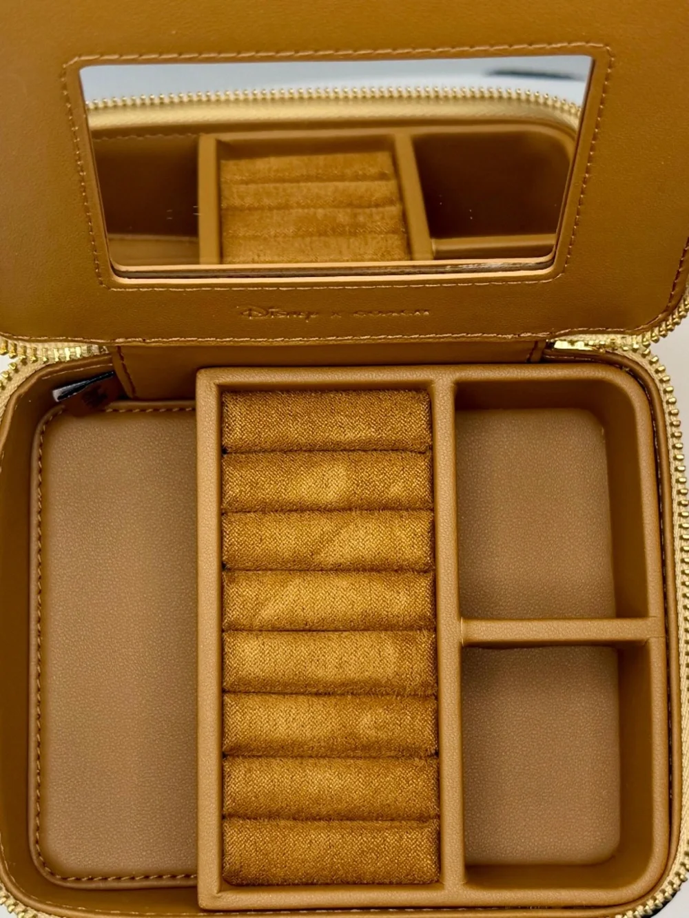 Coach Disney Princess Belle Leather Jewelry Box New